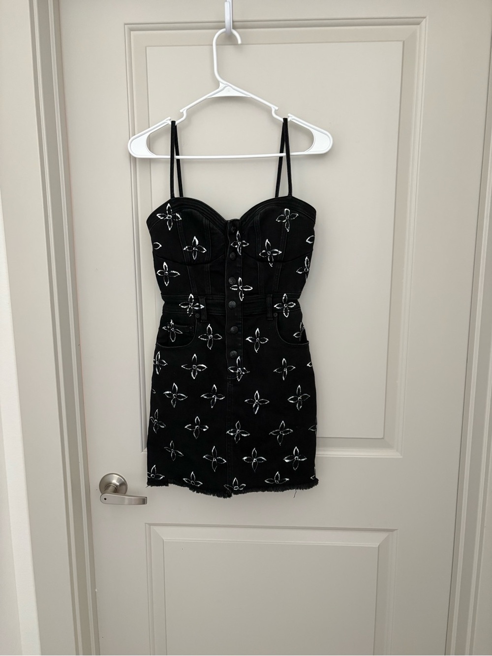 SMFK Garden Black Denim Dress Size S